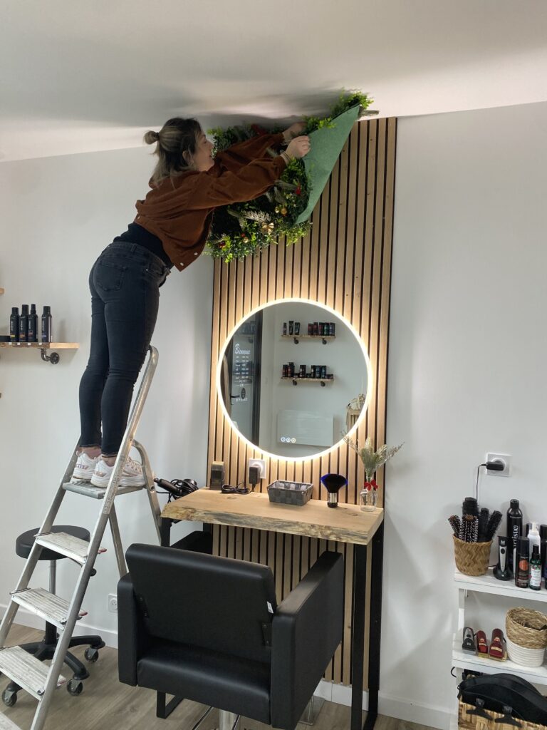 Décoration d'un salon de coiffure 